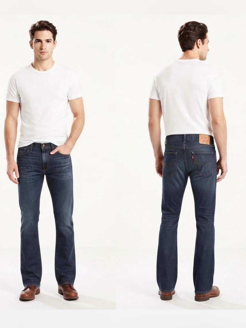 New Men's Dark Blue 527 Slim Bootcut Jeans - Brand: Levi's. Size 32